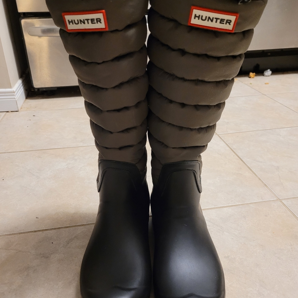 HUNTER Tour Winter Quilted Green size 10